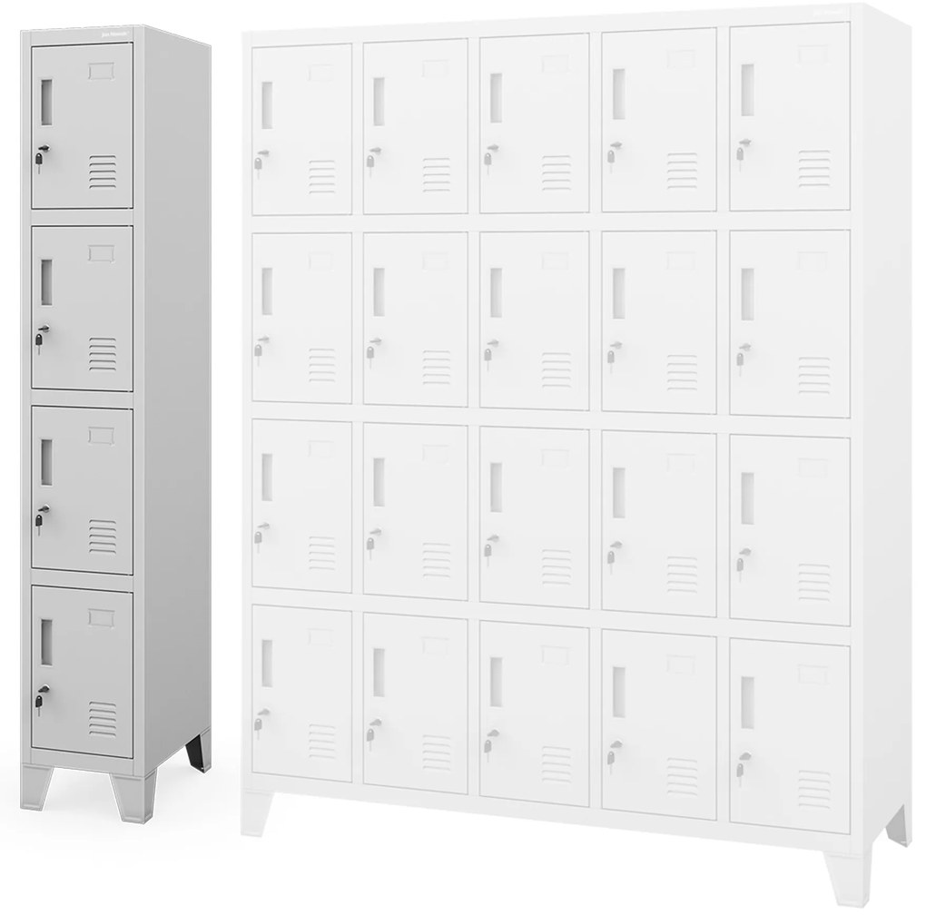 BHP szociális rekeszes szekrény szürke: ROBERT 1 Plus