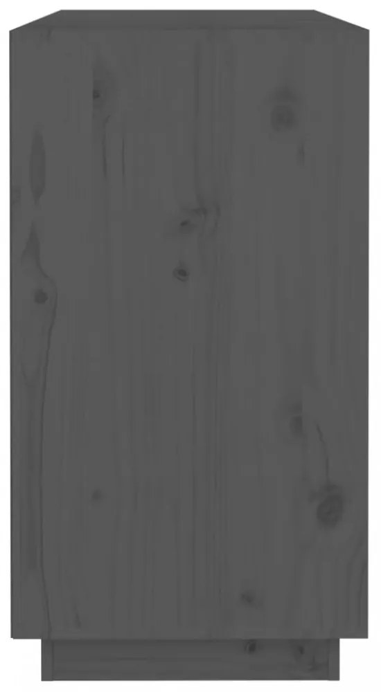 szürke tömör fenyőfa tálalószekrény 100 x 40 x 75 cm