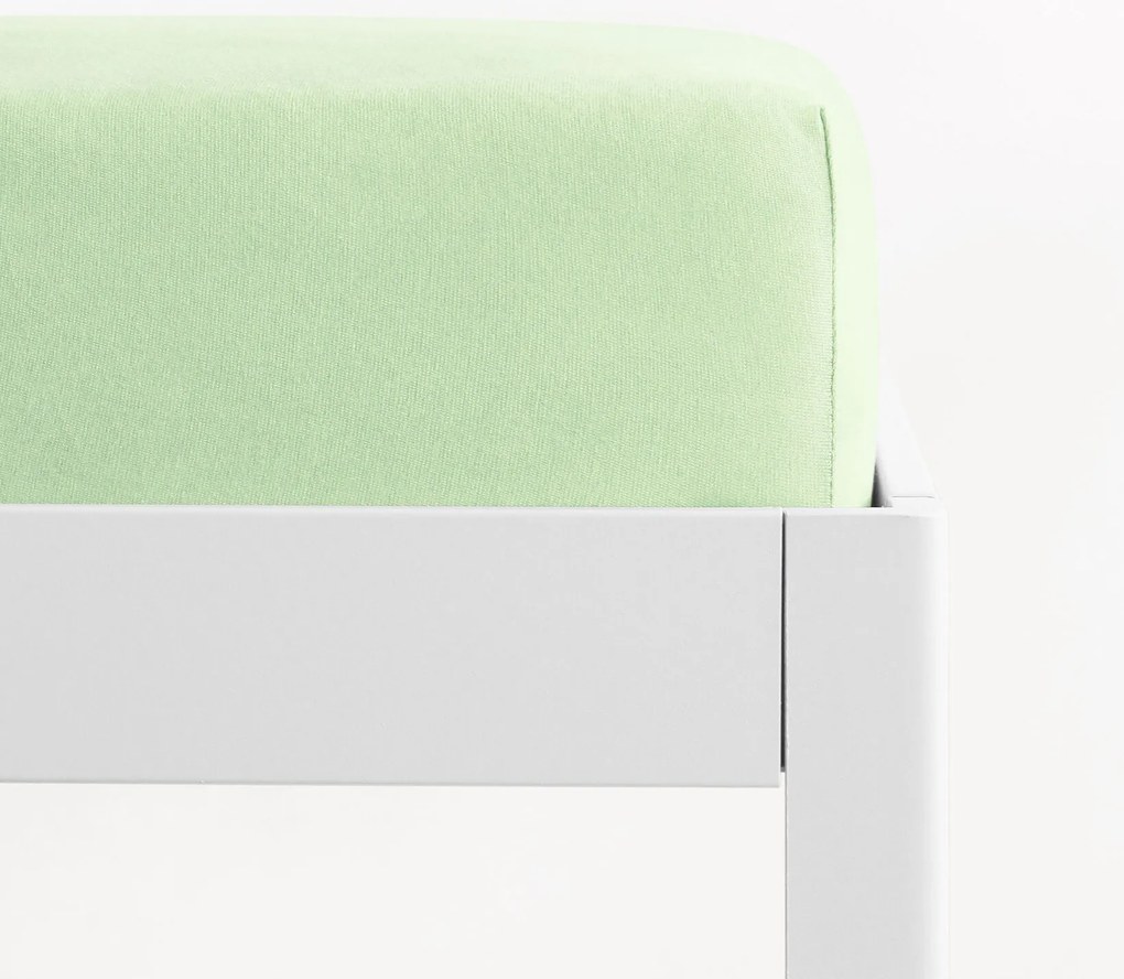 Goldea jersey gumis lepedő - világoszöld 180 x 200 cm
