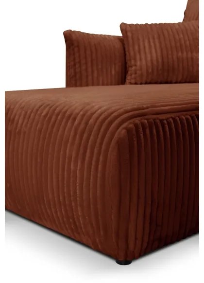 Univerzális ággyá alakítható L alakú sarokülőgarnitúra tárolórekesszel FRIDA barna