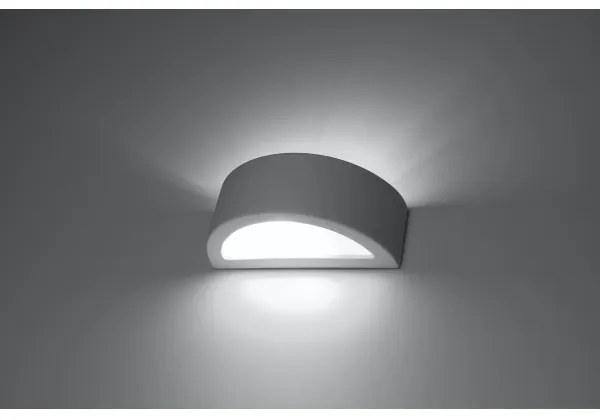 Sollux SL.1459 - Fali lámpa ATENA 1xE27/15W/230V 30 cm fehér