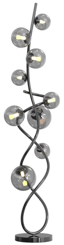 Wofi 3014-905 - LED Állólámpa NANCY 9xG9/3,5W/230V fekete króm 3014-905