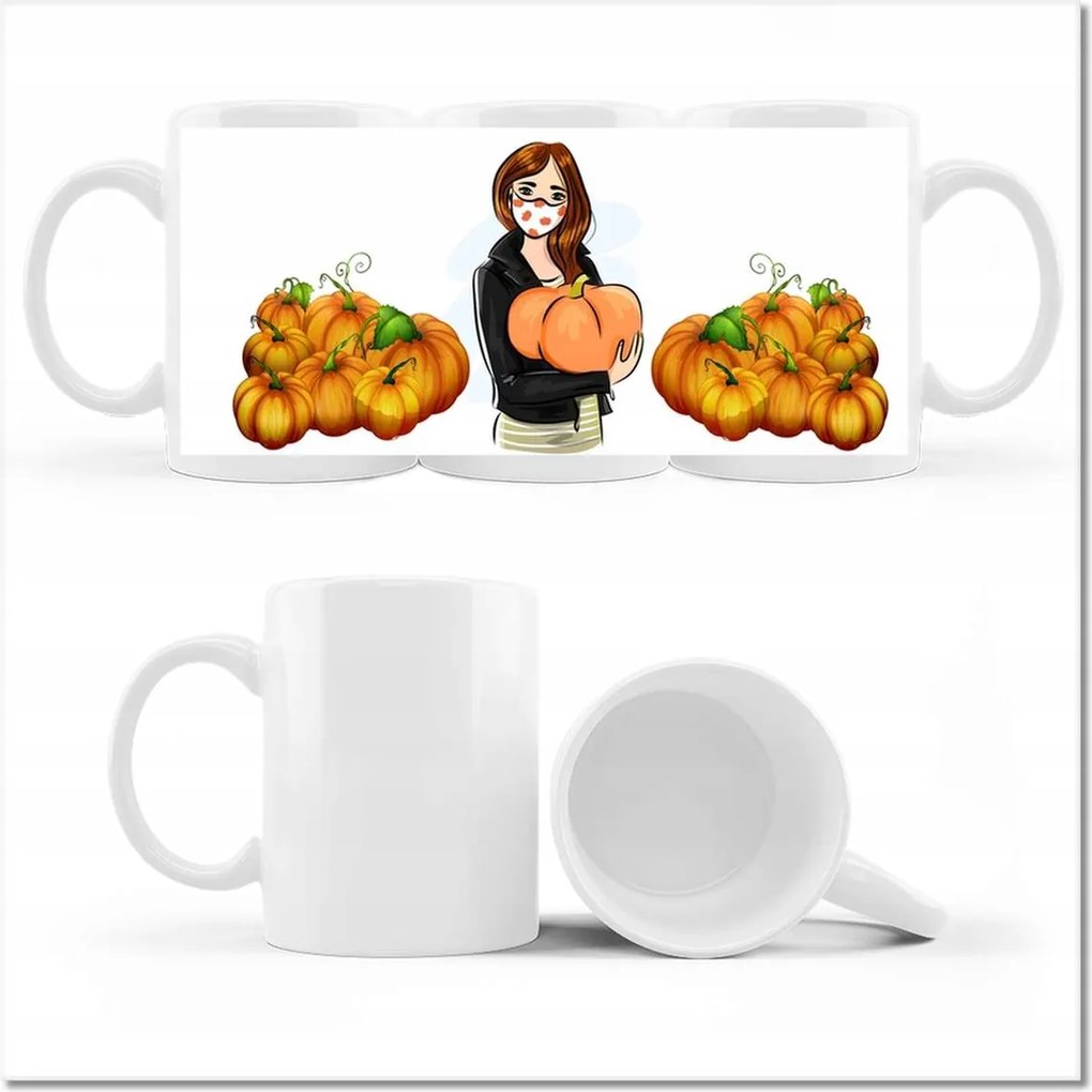 Sütőtök mintás bögre Sütőtök