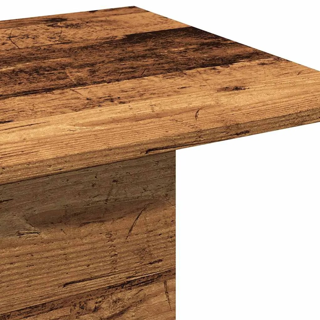 antik fa színű szerelt fa dohányzóasztal 102 x 55,5 x 40 cm