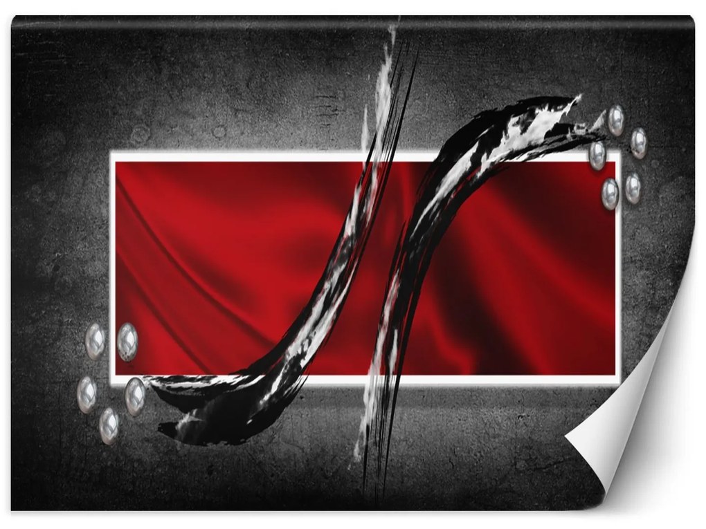 Gario Fotótapéta Geometrikus kompozíció piros színben Anyag: Vlies, Méret: 350 x 245 cm