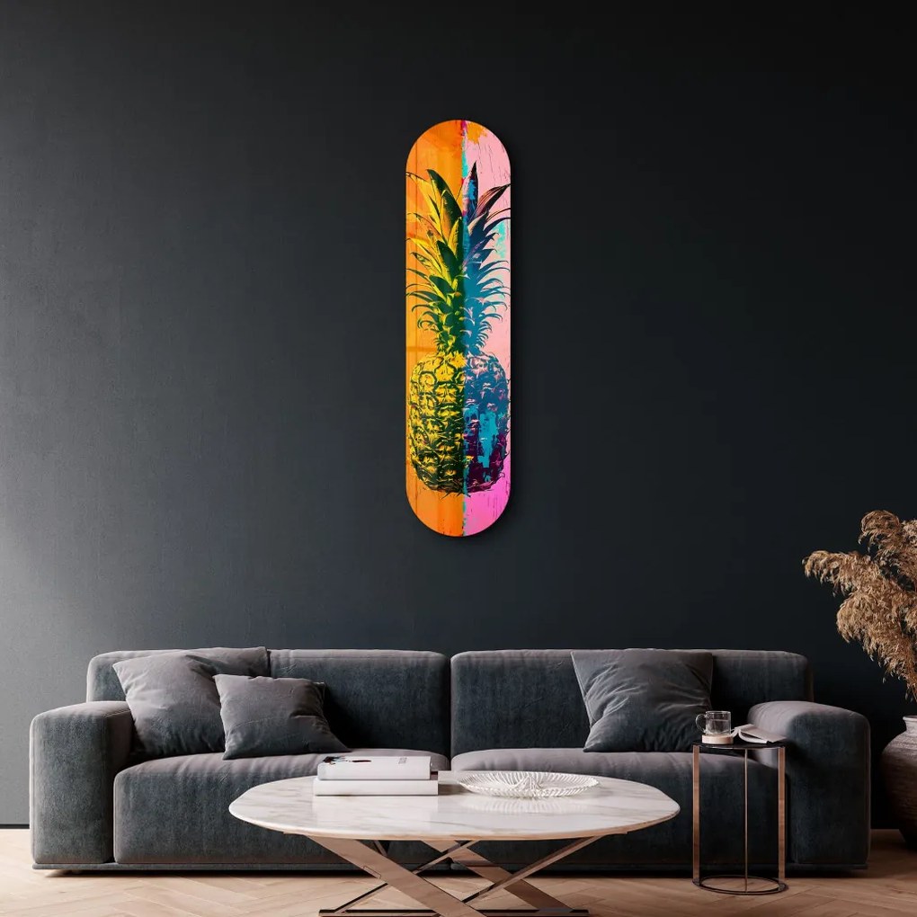 Ananas üvegkép, 20×80 cm