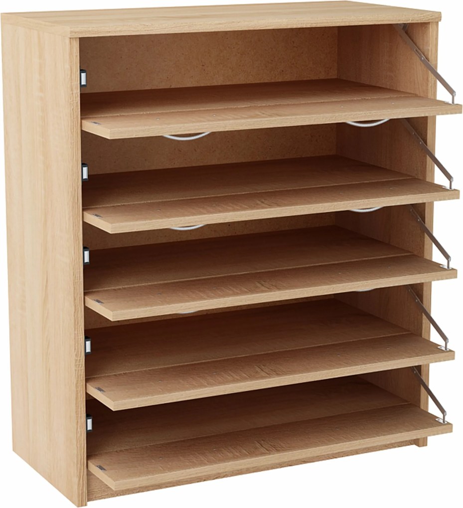 Cipősszekrény cipő 5S Tölgy Sonoma könyvespolc Rob