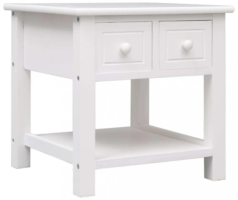 Fehér császárfa kisasztal 40 x 40 x 40 cm