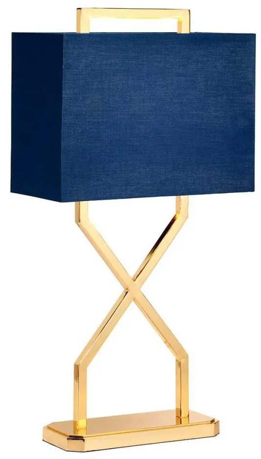 Elstead CROSS-TL - Asztali lámpa CROSS 1xE27/60W/230V arany/kék