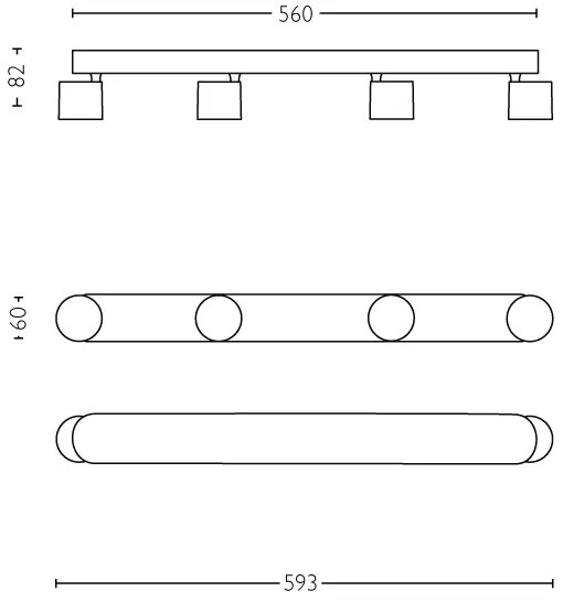 Philips 56244/31/P0 - LED Szabályozható spotlámpa STAR 4xLED/4,5W/230V