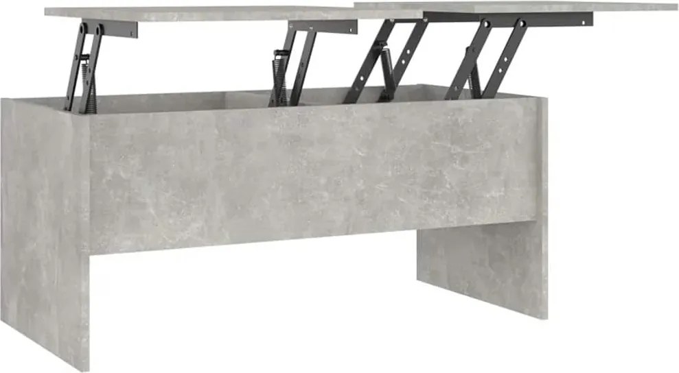 vidaXL betonszürke szerelt fa dohányzóasztal 102 x 50,5 x 46,5 cm