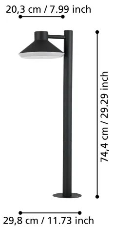 Eglo 900689 - LED Kültéri lámpa NINNARELLA 1xGU10/4,6W/230V IP44