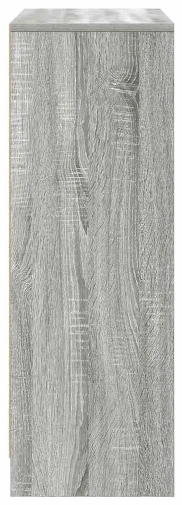 szürke sonoma komód fiókokkal és ajtókkal 73x31x90 cm