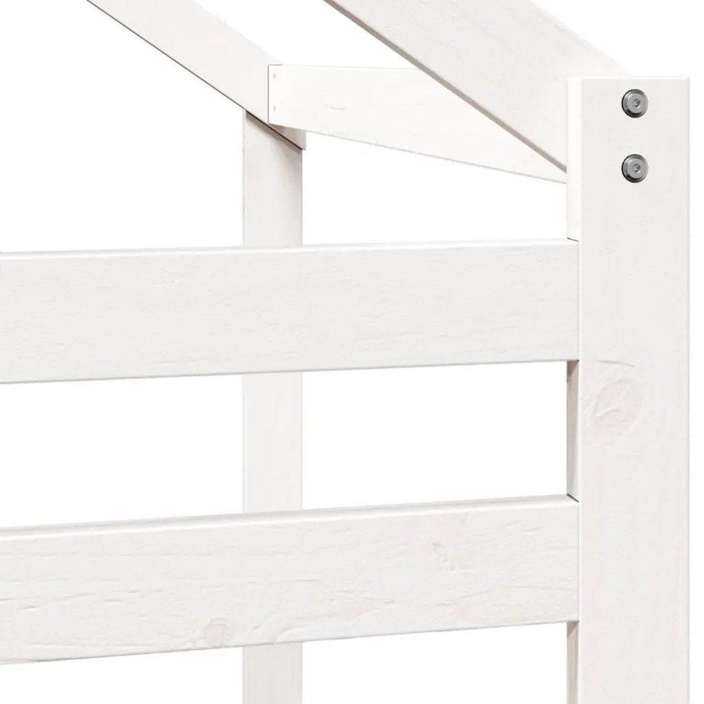 fehér tömör fenyőfa gyerekágytető 188 x 82 x 113 cm