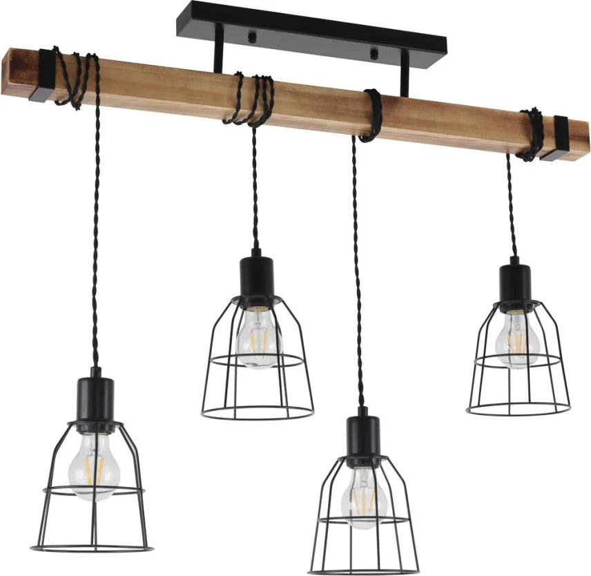 ITALUX PND-4290-4-L PONTE Vintage Függesztett Lámpa E27 IP20