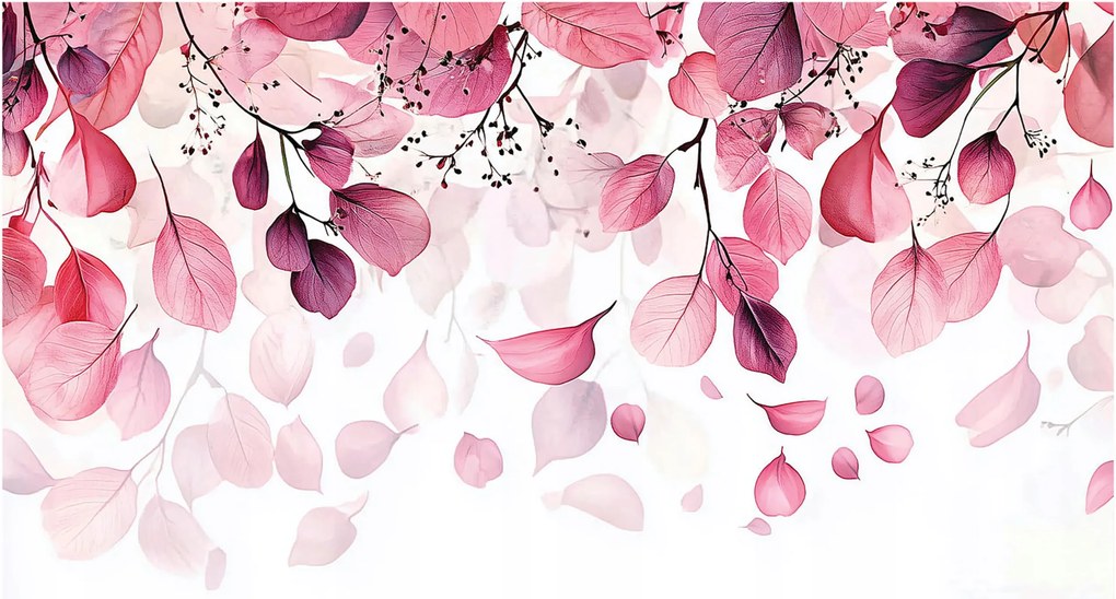 Fotótapéta Levelek Lógó Rózsaszín Hálószoba Nappali Tapéta Flizelina 300x210