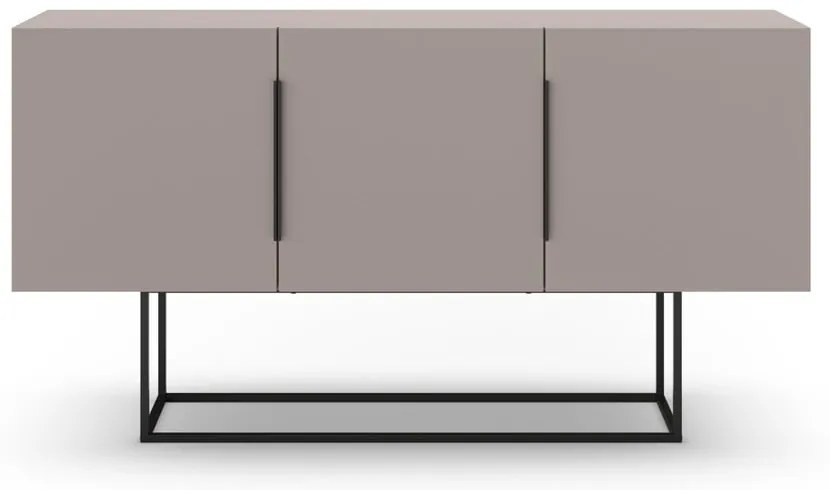 Szürke-bézs alacsony komód 150x80 cm Titan – Marckeric