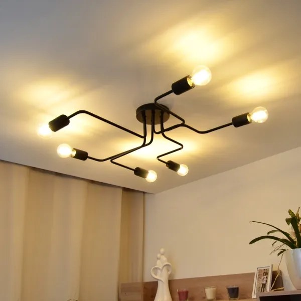 LED Felületre szerelhető csillár TUBE 6xE27/15W/230V