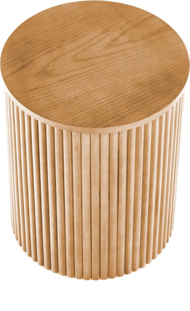 Tamis kerek dohányzóasztal 40 cm - natúr