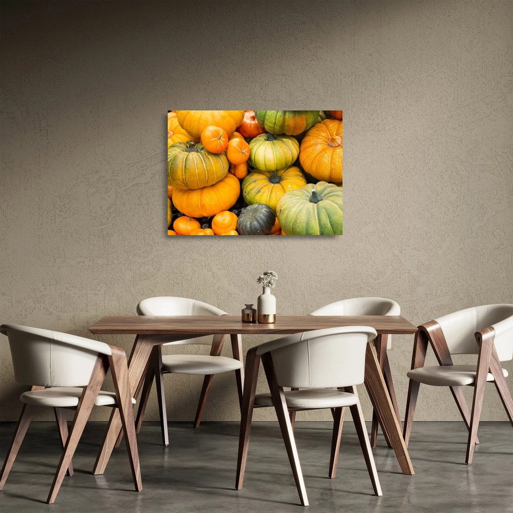 Üveg kép - Őszi sütőtök (70x50 cm)