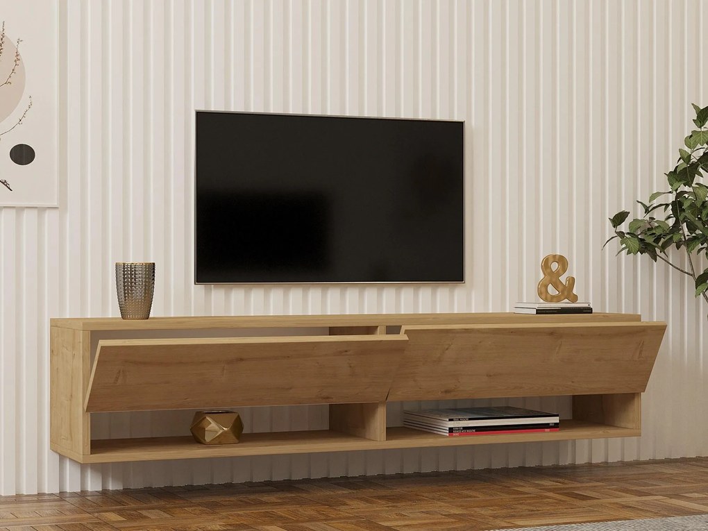 TV asztal/szekrény Sotata (zafír tölgy) . Akció -18%. 1095547