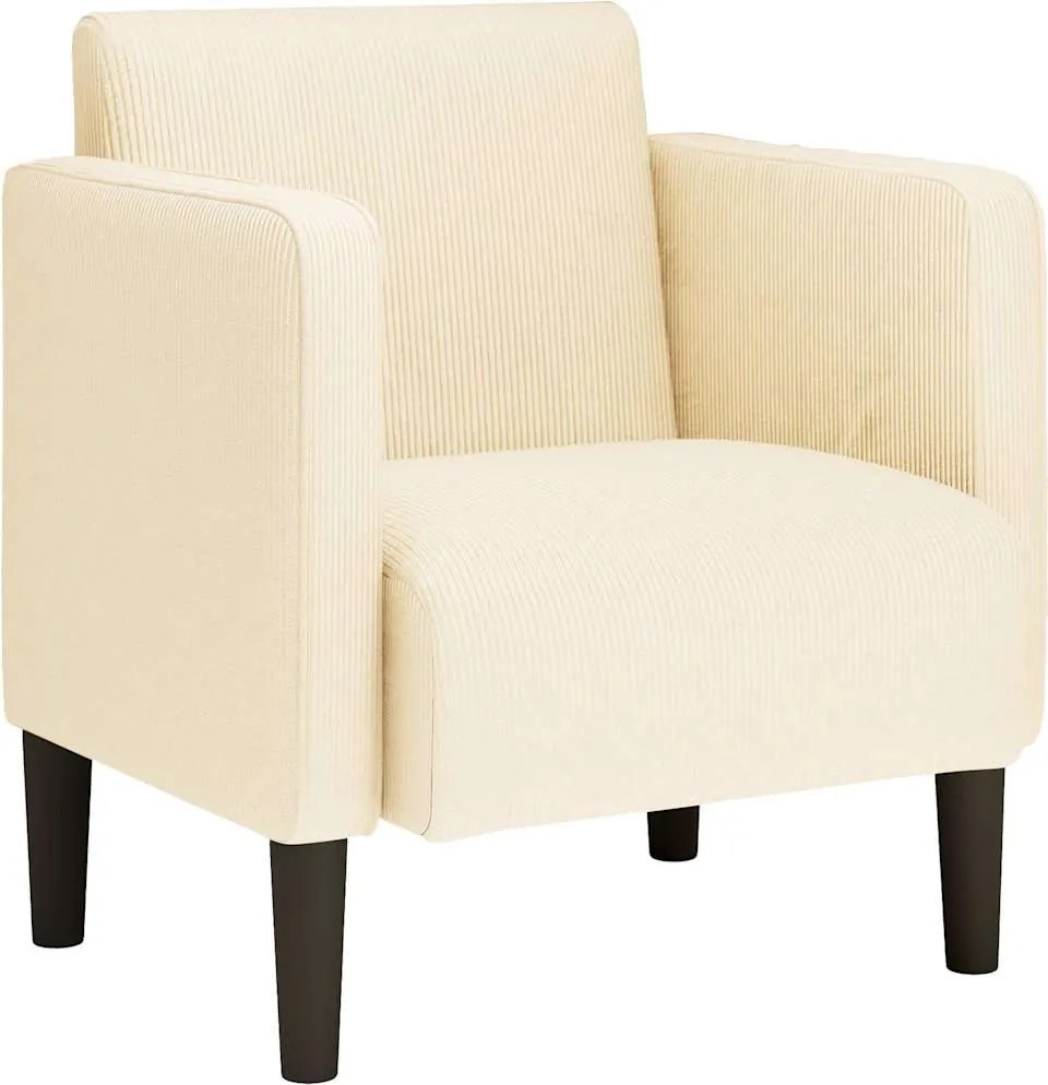 vidaXL krém kordbársony szövet kanapészék karfás szék 54 cm