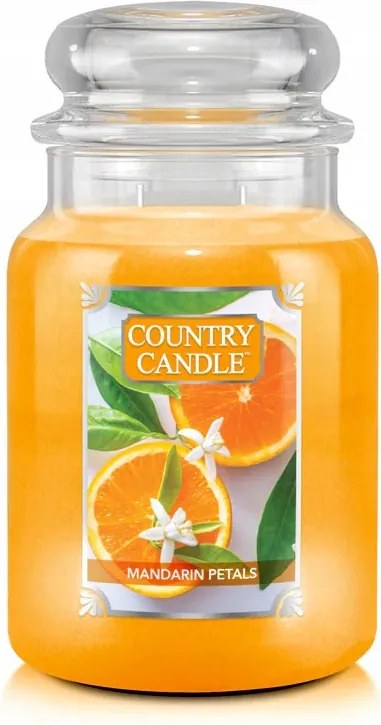 Mandarin Petals Country Candle nagy illatgyertya két kanóccal
