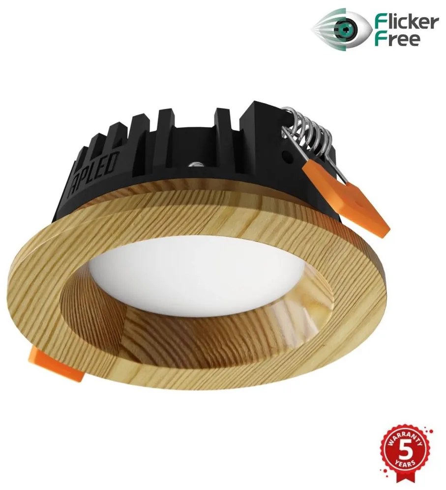 APLED - LED Lámpa RONDO WOODLINE LED/3W/230V 3000K átm. 9 cm fenyő tömör fa