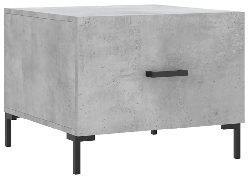 Betonszürke szerelt fa dohányzóasztal 50 x 50 x 40 cm