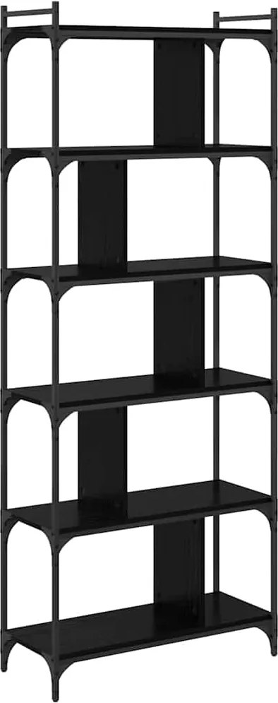 vidaXL Könyvszekrény Musta tammi 76 x 32 x 192 cm Faanyag