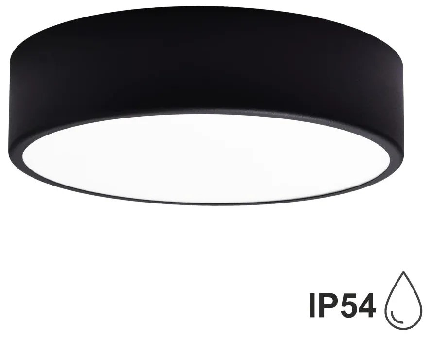 Brilagi - Fürdőszobai mennyezeti lámpa CLARE 2xE27/24W/230V átm. 30 cm fekete IP54 8590828405788