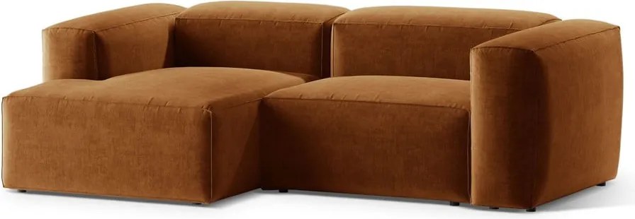 Téglavörös sarokkanapé (bal oldali-heverő résszel) Bergamo – Cosmopolitan Design