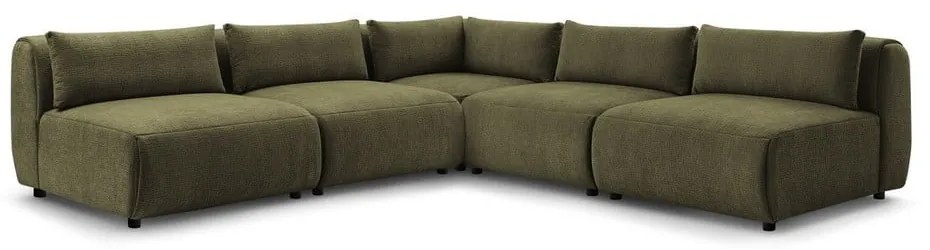 Zöld sarokkanapé (variálható) Jeanne – Bobochic Paris