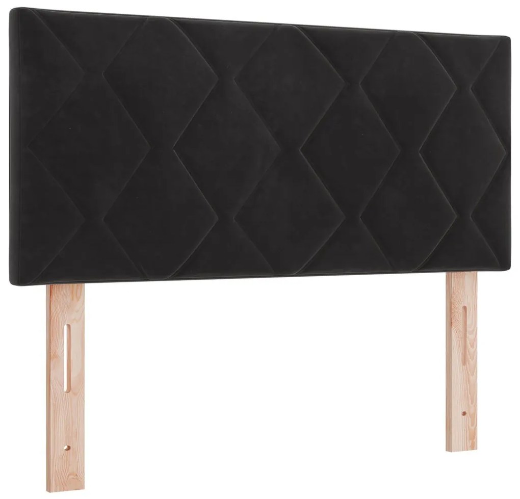Fejtámla Gyémánt Blokk Design Fekete 90 cm Velúr