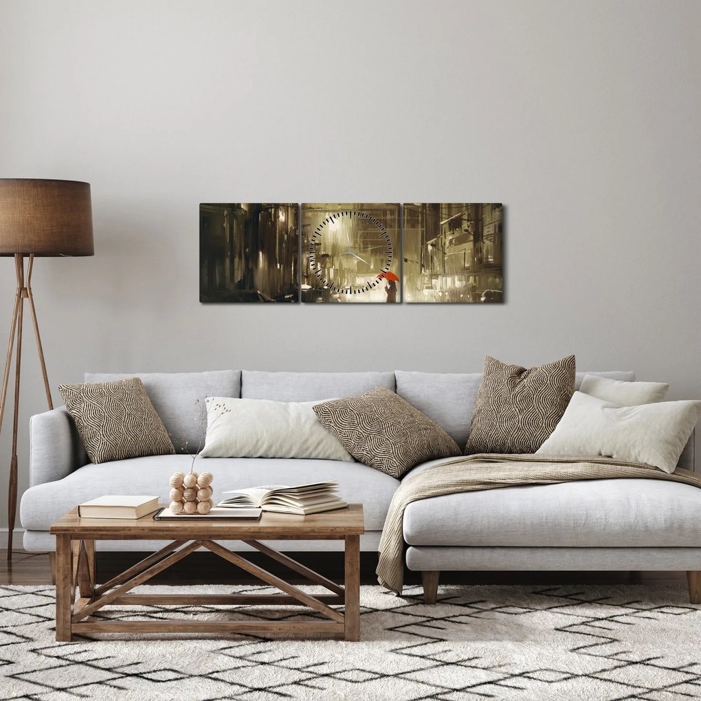 Kép - Nő egy esős éjszakán (órával) (90x30 cm)