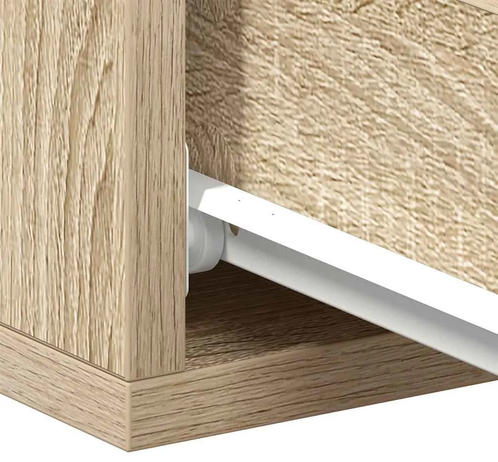 sonoma tölgy színű szerelt fa függő éjjeliszekrény 40x30x15 cm