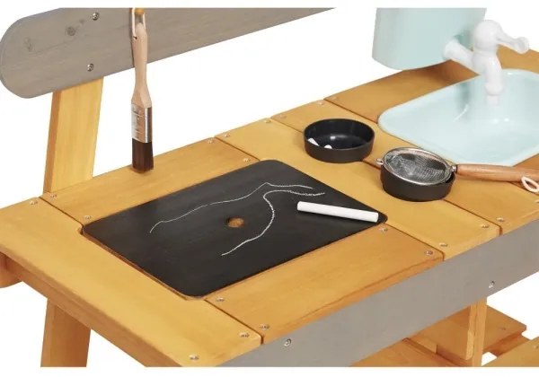 Janod - Kültéri fa játékkonyha MUDDY LAB