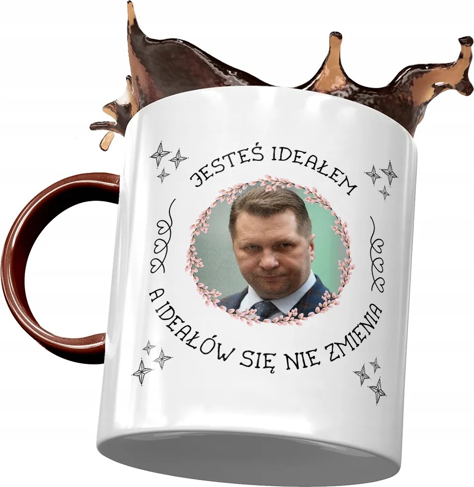 Bordó-fekete Bögre Ajándék Nyomtatott Fotóval