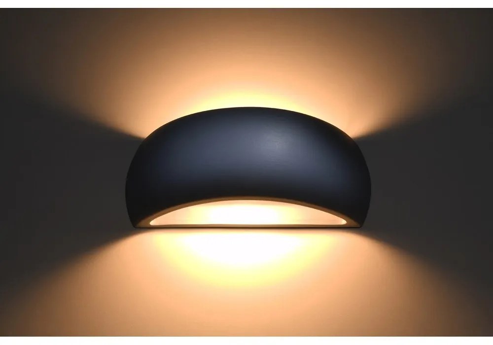 Palermo szürke kerámia falilámpa - Sollux