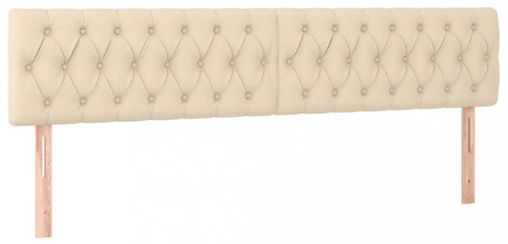 2 db krémszínű szövet fejtámla 100x7x78/88 cm