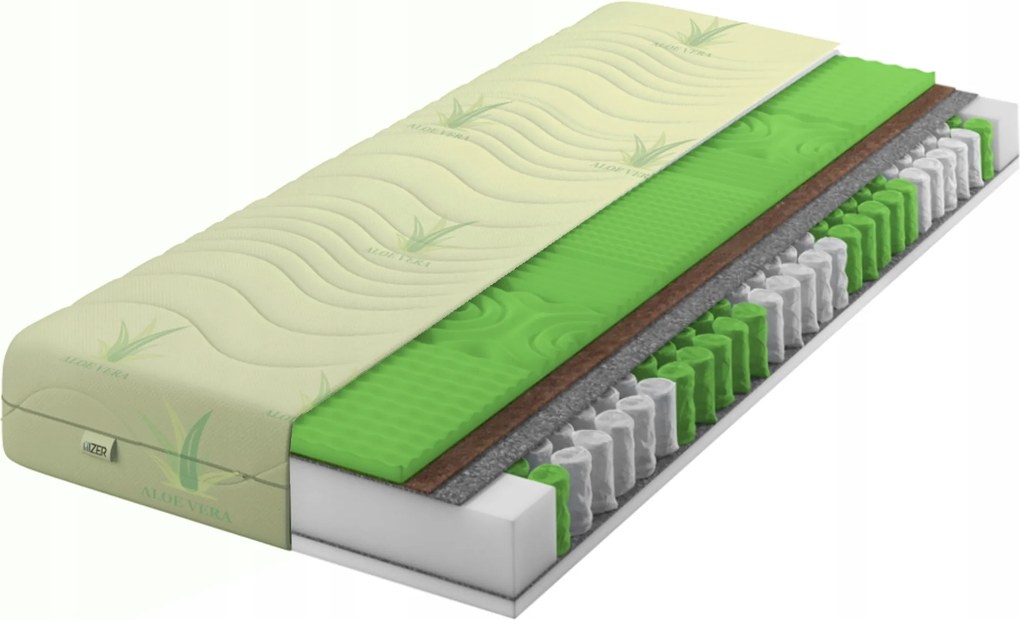 70x200 cm-es, 22 cm magas zsákrugós matrac kókuszrost réteggel és masszázs habszivaccsal