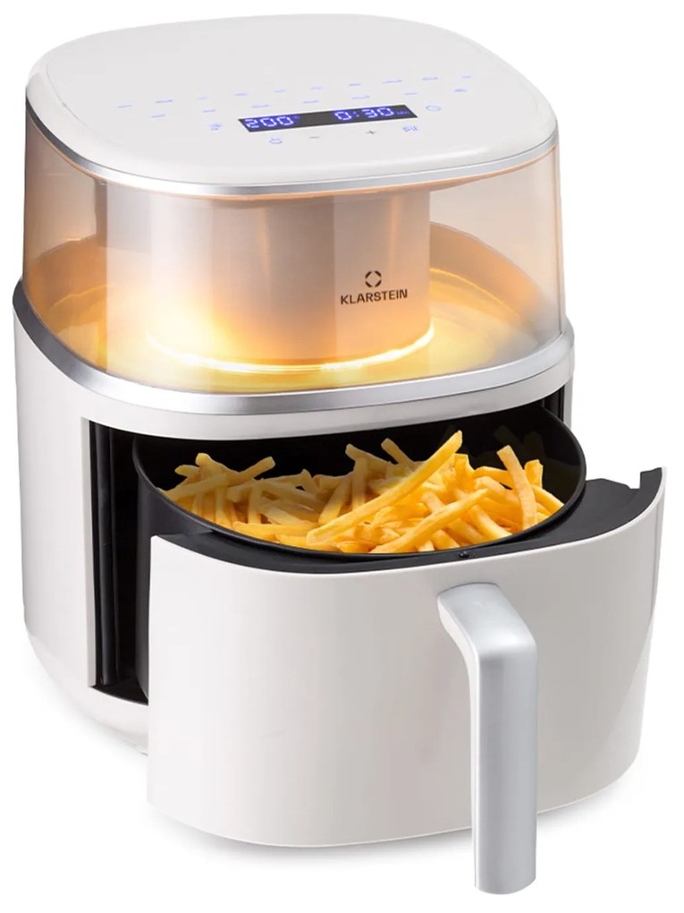 Klarstein Air Bloom, forrólevegős fritőz, 1500 W, 7,5 l, 16 program, gőzölő funkcióval