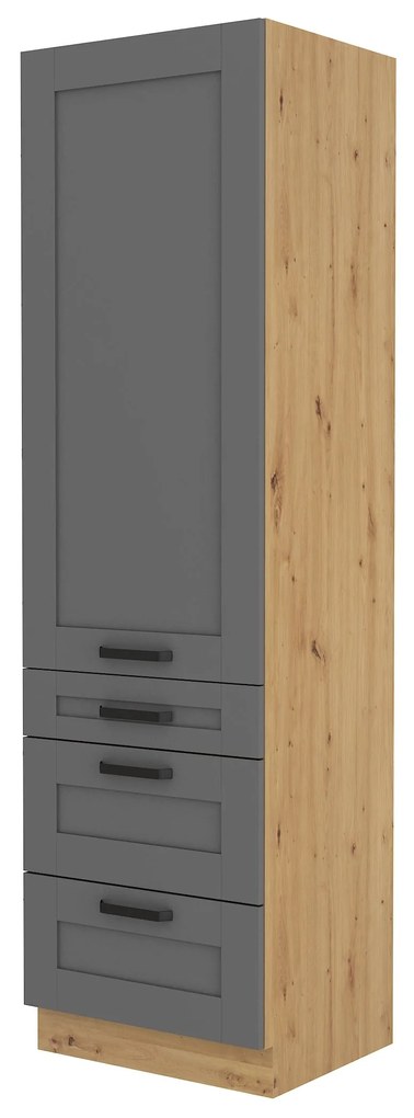 Élelmiszer szekrény Lucid 60 DKS 210 3S 1F (artisan tölgy + dustgrey). 1045609