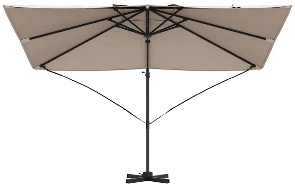 Cantilever Roma Napernyő Taupe és Fekete 352 x 251 x 260 cm