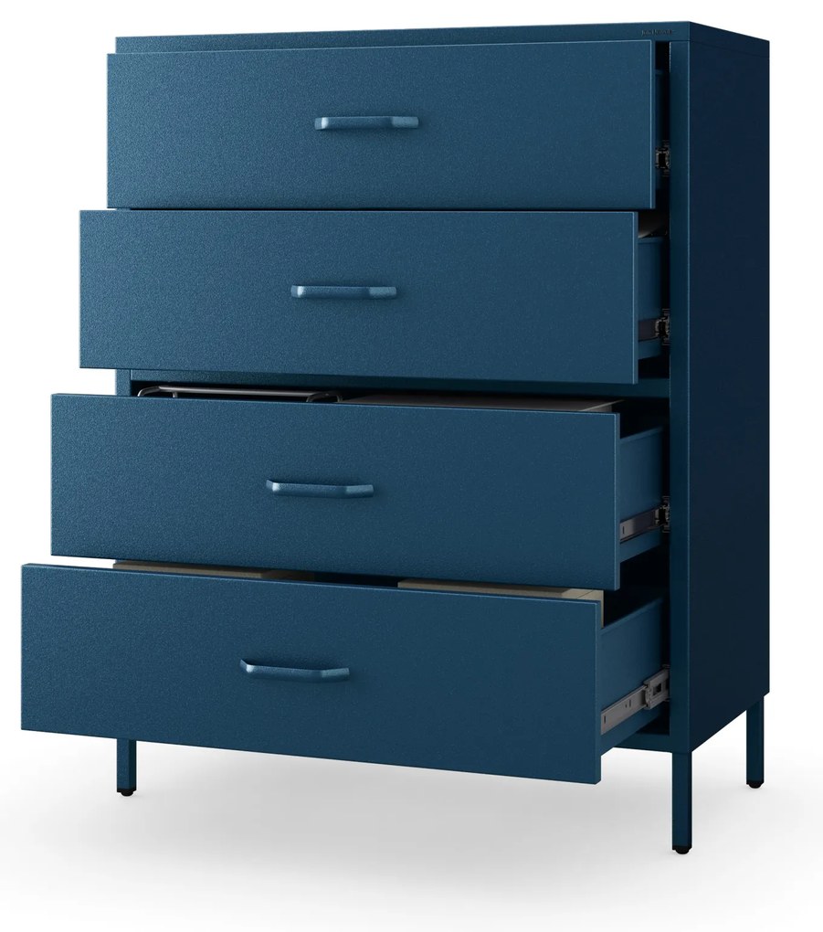 Komód CARLA , 800 x 1015 x 400 mm, Modern: sötétkék