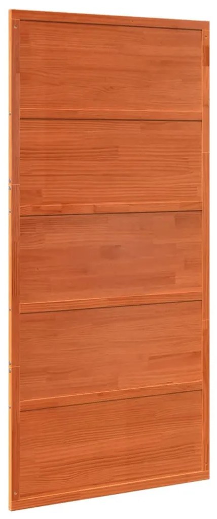 viaszbarna tömör fenyőfa istálló stílusú ajtó 100x208 cm