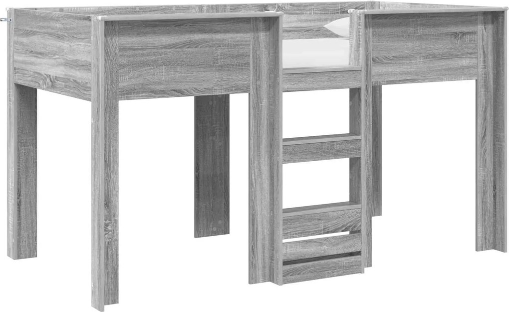 vidaXL Szükidő ágy matracmal Szürke Sonoma 100 x 200 cm Faanyag