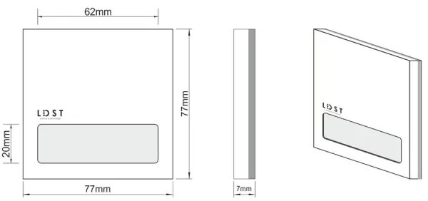 LDST AL-01-SS-BZ5 - ALEX lépcsővilágító 5xLED/1,2W/230V matt króm