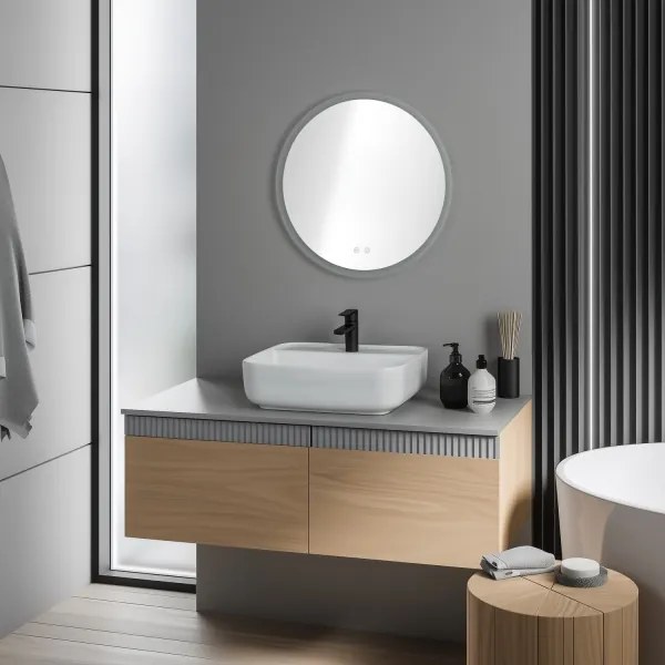 Brilagi-LED RGBW dimmelhető, fűtött tükör háttérvilágítással CLARA PRO 19W/230V átmérő 60 cm IP44 + távirányító