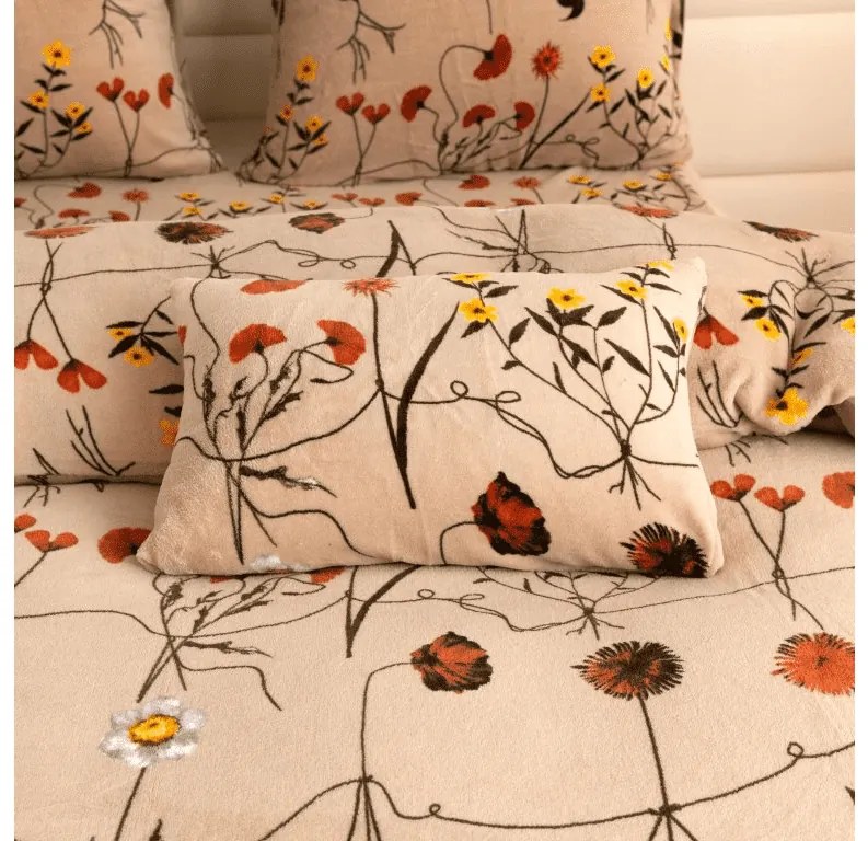 HERBAR bézs mikroplüss ágyneműhuzat Ágyneműhuzat mérete: 70 x 90 cm | 140 x 200 cm